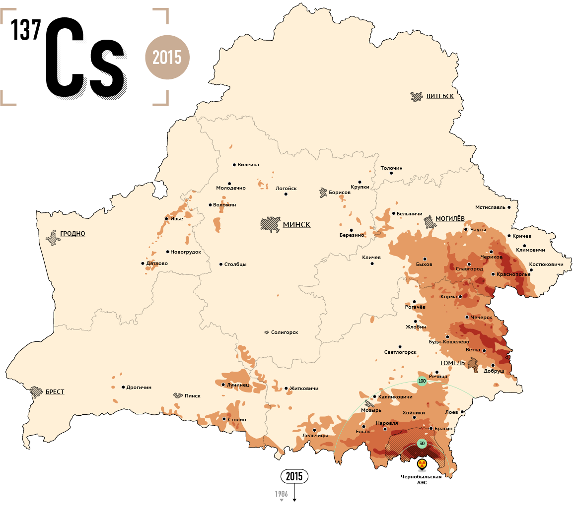 Карта беларуси чернобыль