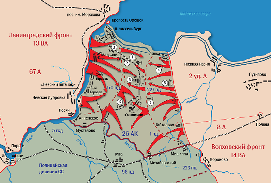Блокада ленинграда карта окружения города на современной карте